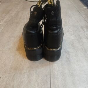 Black Leather Platform Doc MARTE